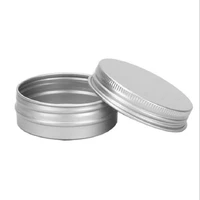 50pcs 5g 15g 30g 50g 80g 100g aluminum candle jar refill metal container empty cream lip balm tin box hair wax pot silver can