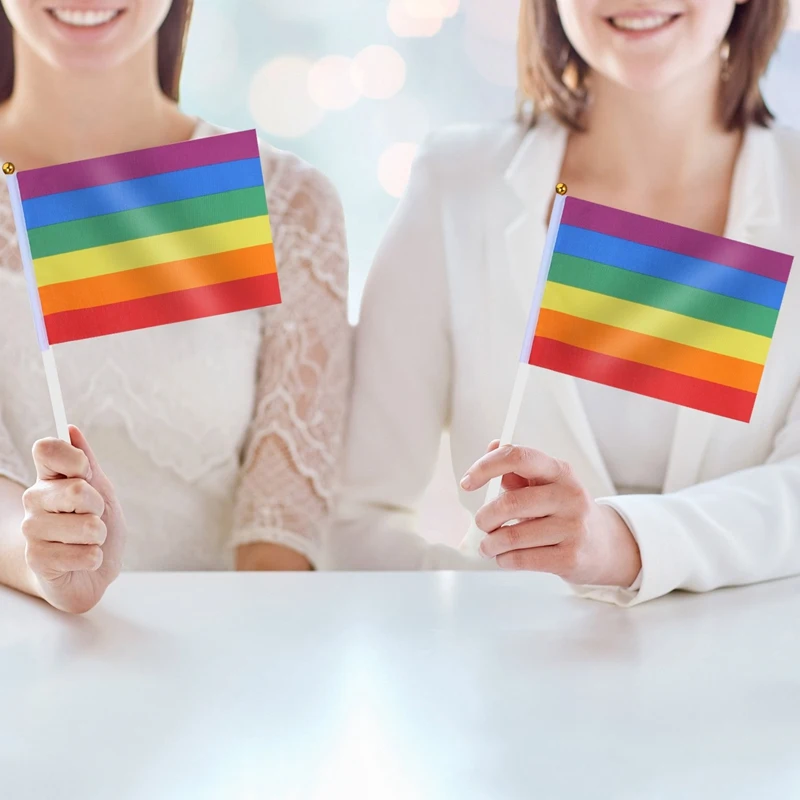 Лидер продаж 20 пакет гей-Прайд Радужный Флаг лесби мира ЛГБТ Радуга баннер флаг