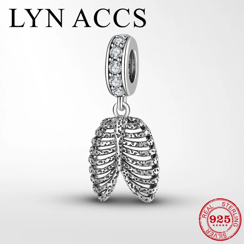 Женский/мужской браслет из серебра 2020 пробы с подвеской в виде ребристой