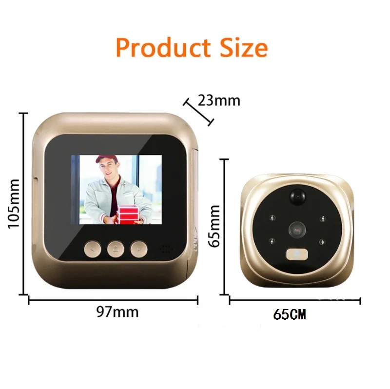 

I5 2.4 Inch Peephole Camera Wifi Home visible Cat Eye Smart Doorbell Voice Phone Intercom security camera Doorbell wireless