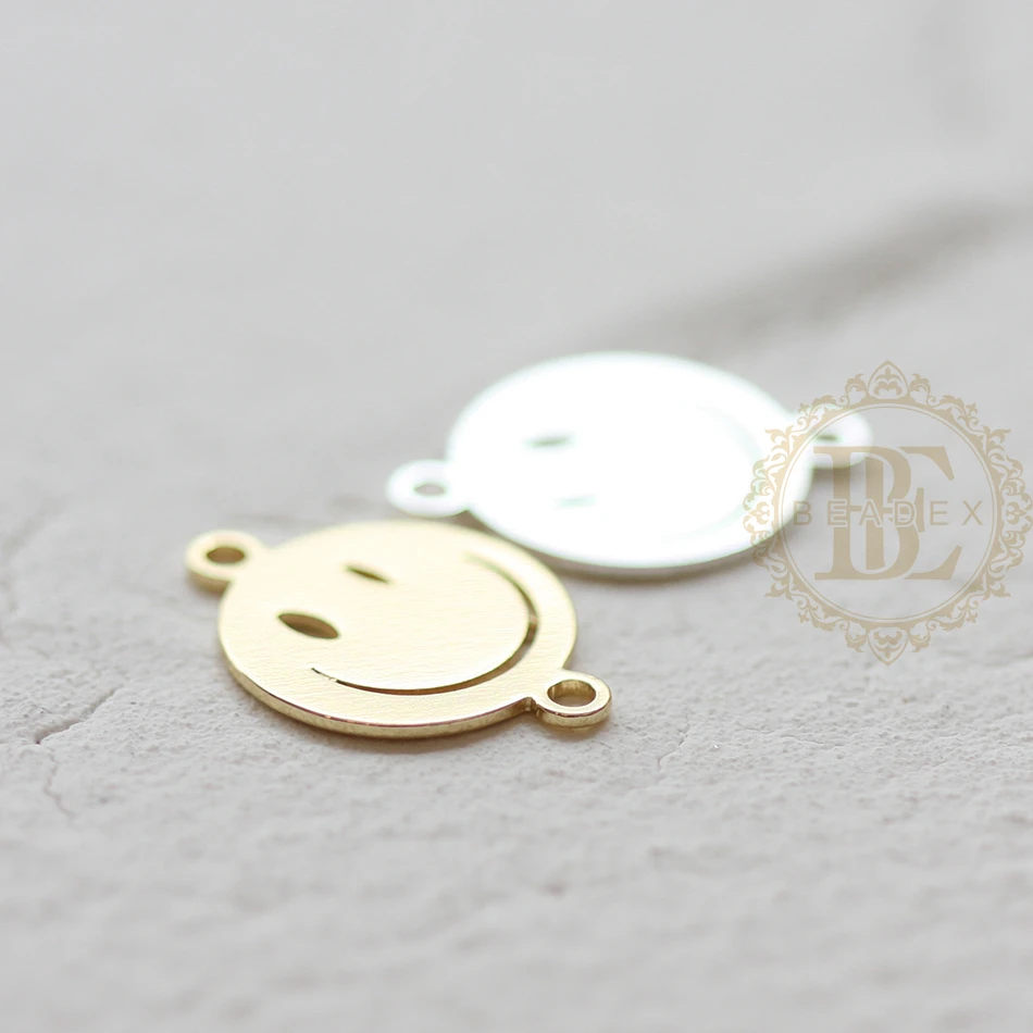 Твердая латунь Link - Happy Face 17*12 мм (4601C)