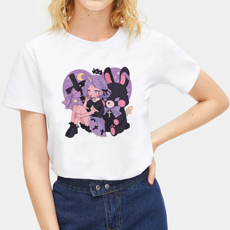 Личи повседневное свободное платье для девочек в стиле аниме принт Женская