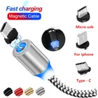 Магнитный usb-кабель для смартфонов с быстрой зарядкой, светодиодный кабель для iphone 6, 6S, 5, 5S plus, Huawei samasung, S11, J3, J5, J7 2016, J6, J4, A2, J2 Core