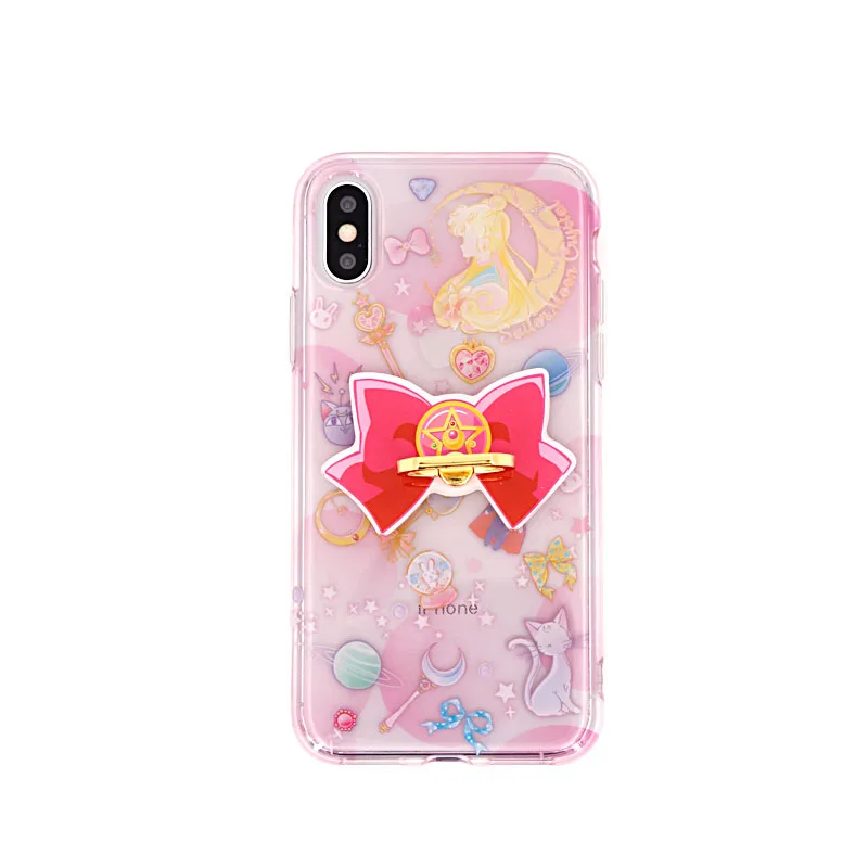 

sailor Moon bow Finger smart phone Ring Holder Stand decoration charm