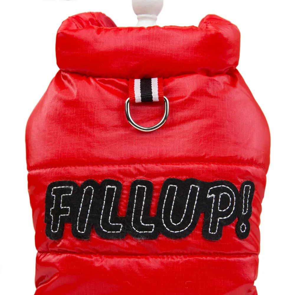 Зимняя теплая жилетка для собак мягкая хлопковая одежда таксы красно-синяя