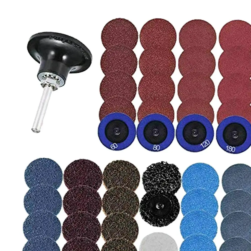 

60pcs Quick Change Discs set, 2 inch Sanding Discs with 1/4inch Holder