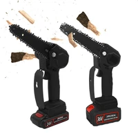 24v mini cordless electric saw 6 inch thermostat chainsaw with 2pcs lithium battery for logging wood cutting power tools