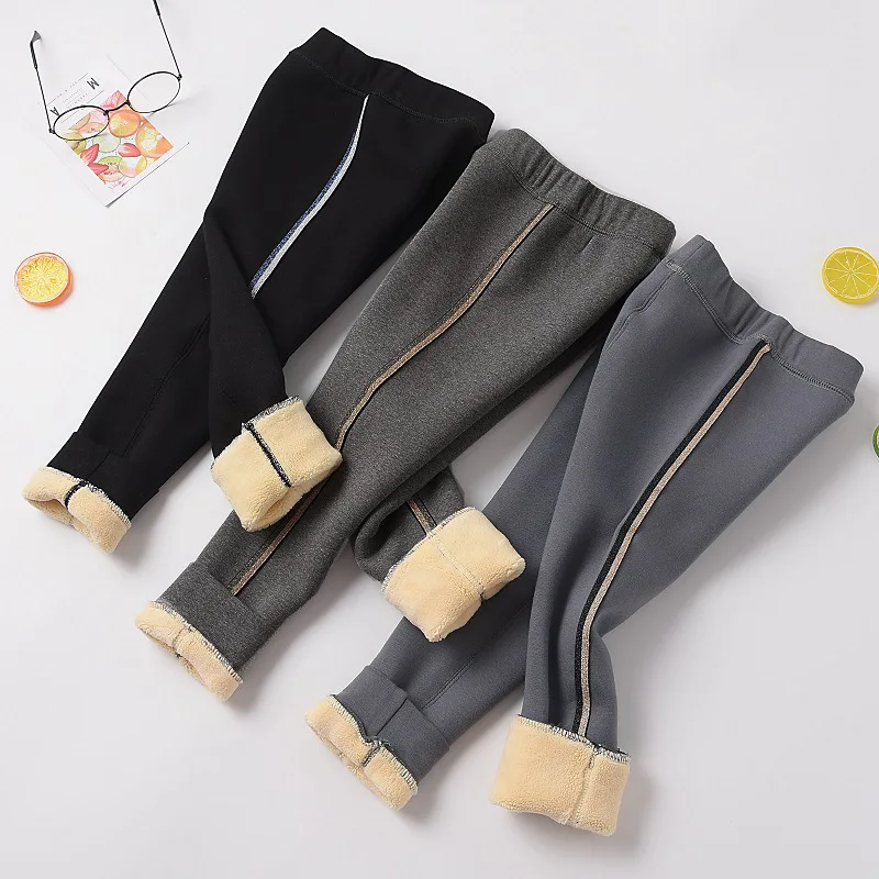 

2020 Autumn Winter Fashion Slim Pants For Girls Elasticity Thicken Warm Baby Girl Leggings Children's Clothing From 3 To 10 Year