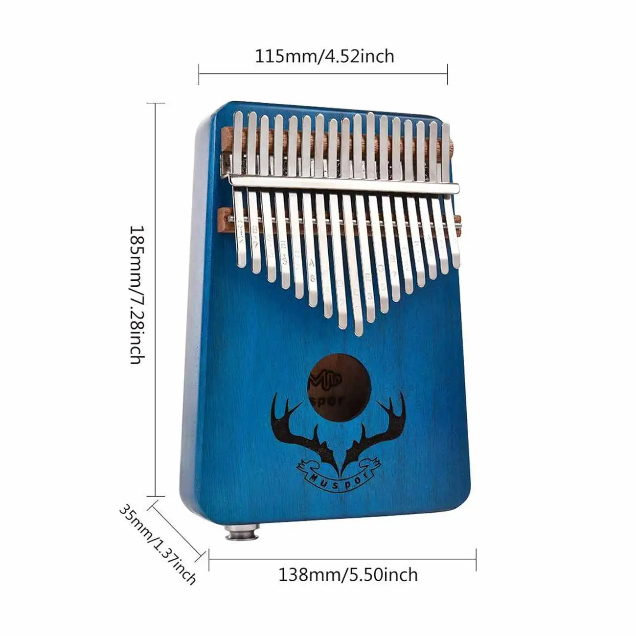 

EQ Kalimba 17 Keys Thumb Piano With Tune Hammer Portable Finger Piano Gift For Kids Adult Beginners Professional
