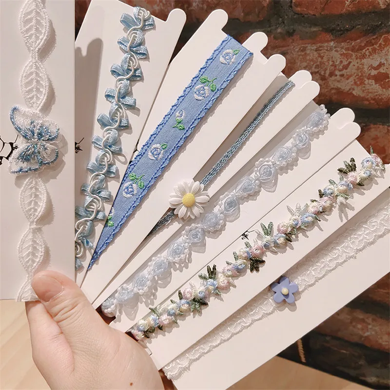 Женский кружевной чокер в Корейском стиле короткое винтажное ожерелье до