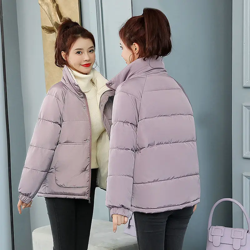 

2021 Cotton Jacket Women's Winter Coat Ins Autumn and Winter Short Puff Jacket Western Style