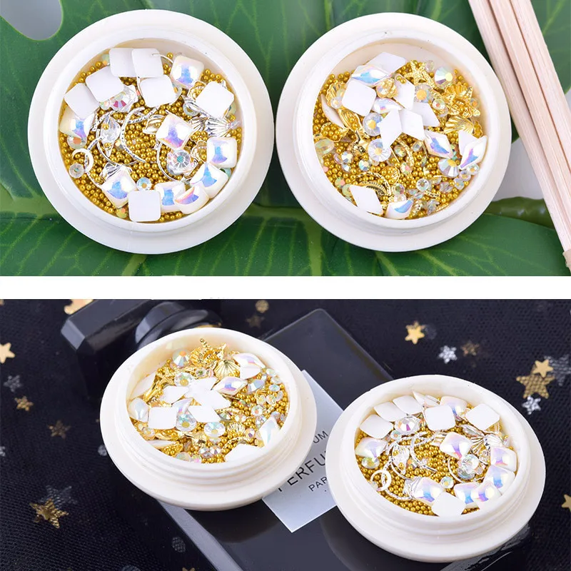 Разноцветные стразы ногти опал кристалл мокко вате капля конский глаз 3D блеск