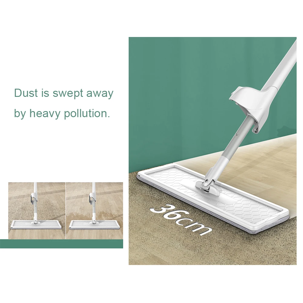 Не Ручная стирка плоская Швабра спрей многоразовая накладки из микрофибры 360