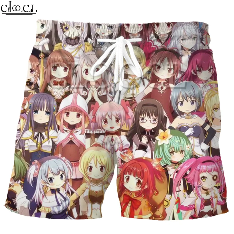 

CLOOCL Japanese Anime Hitagi Senjougahara 2021 Summer Fashion Mens Shorts 3D Print Elastic Hip Hop Casual Harajuku Beach Shorts