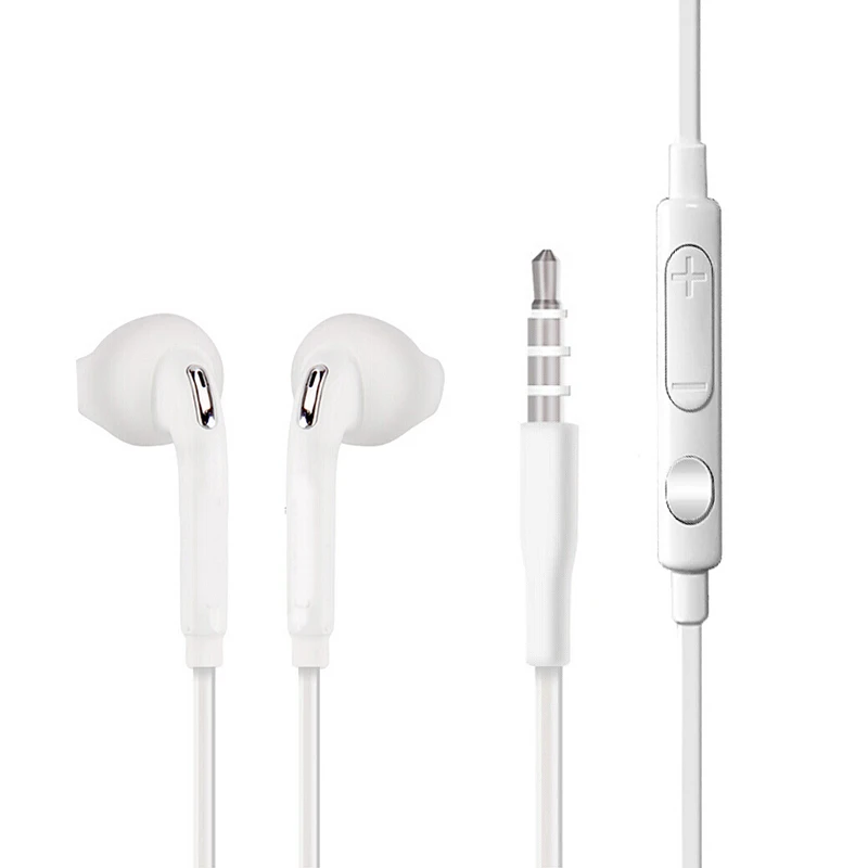 Новые дешевые наушники для всех смартфонов белые проводные с микрофоном