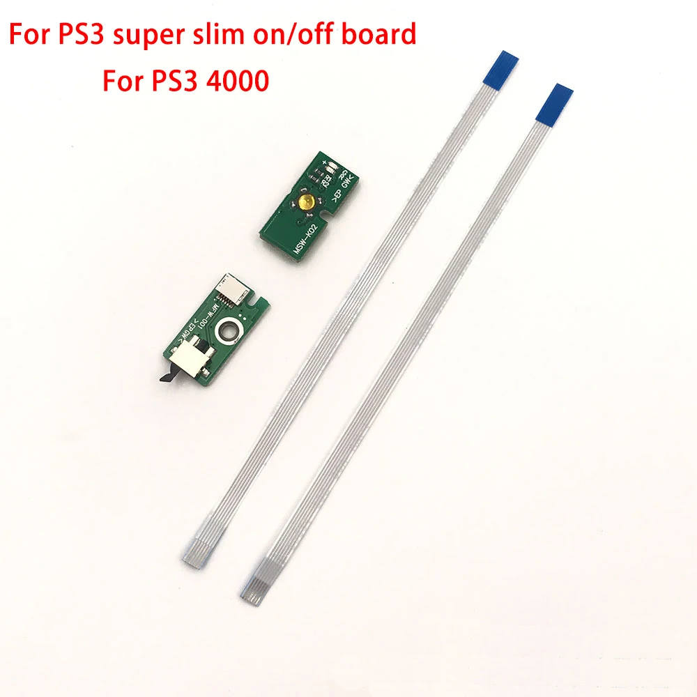

5sets/lot For PS3 4000 Model CECH 4000 Super Slim Power ON/OFF Button On OFF Switch Board with Flex Flat Ribbon Cable Repair