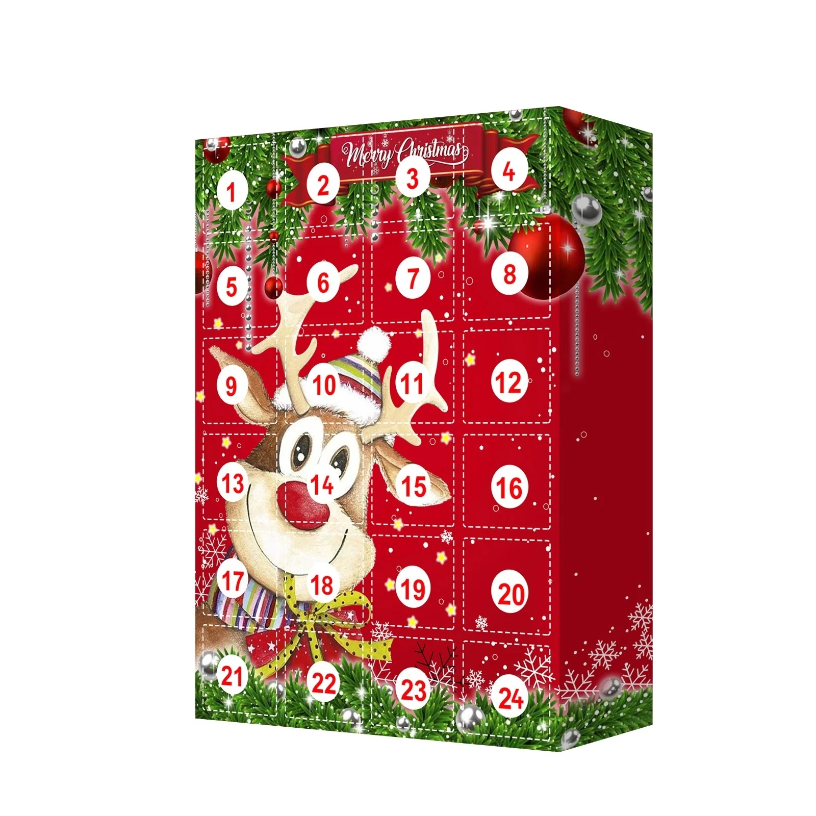 Calendario de Adviento de Navidad para ni&ntilde;os, colgante de resina, llavero, caja ciega, decoraci&oacute;n de navidad, regalos de vacaciones, 24 d&iacute;as-5