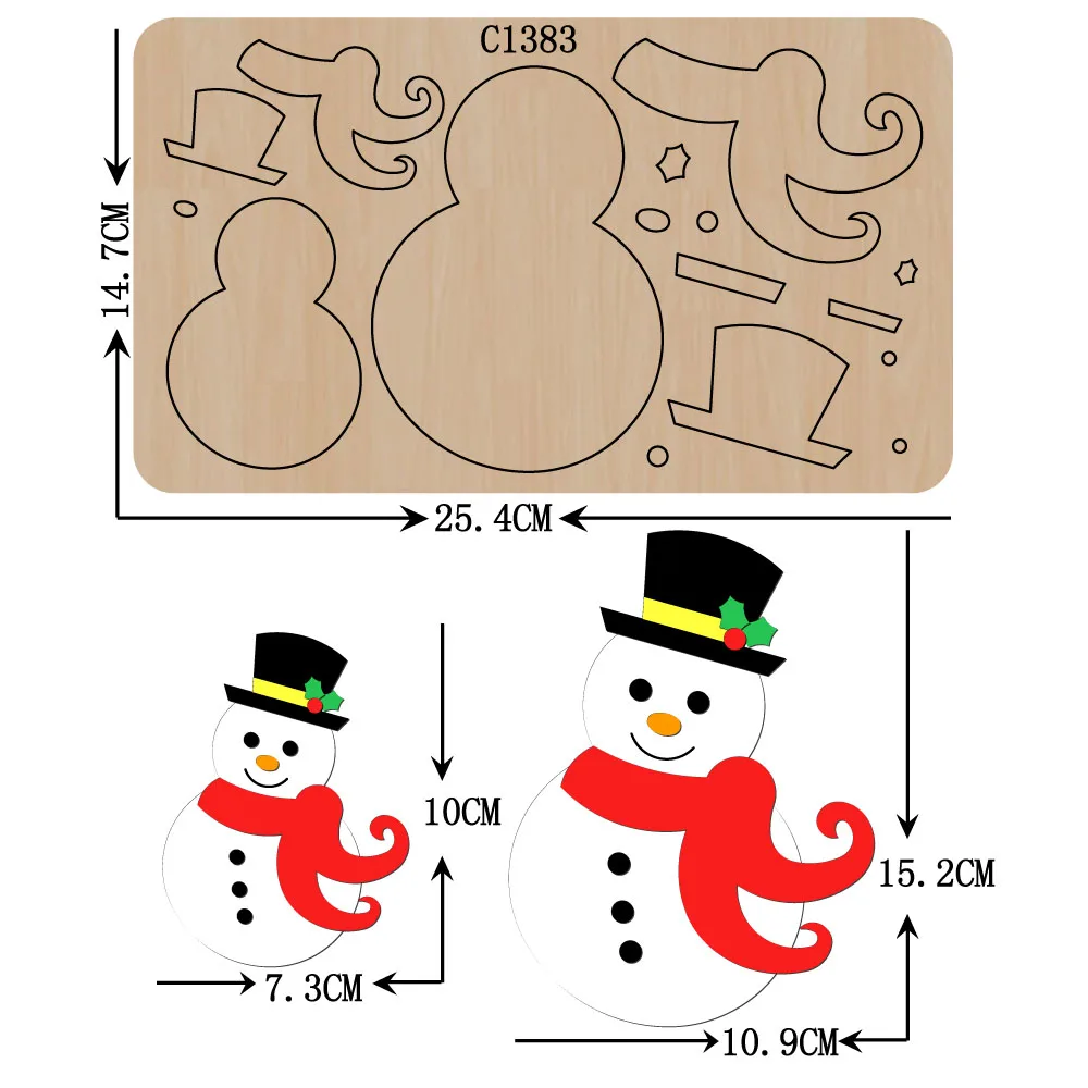 Новый Рождественский Снеговик Деревянный Штамп Скрапбукинг искусственные