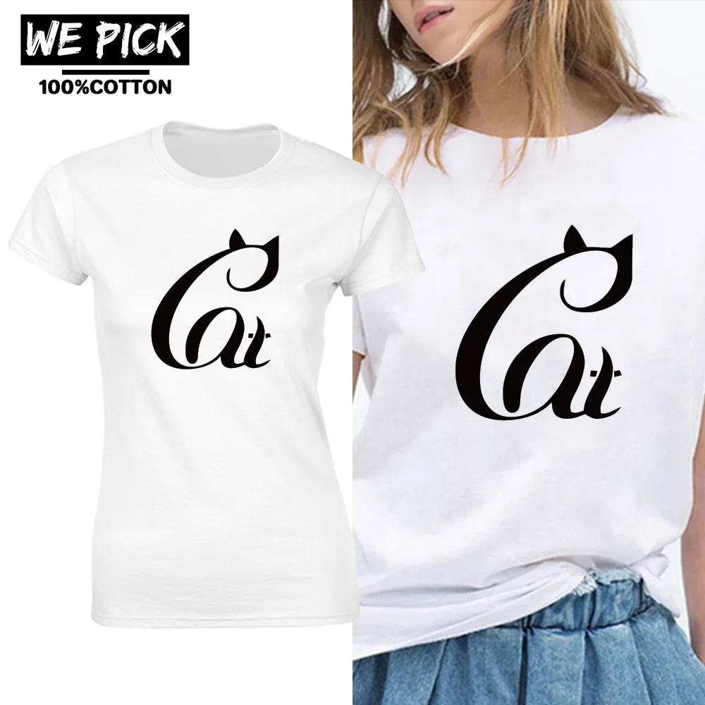 

harajuku high quality Gt pattern T shirts simple leisure 100% cotton women tops all-match print graphic round neck short sleeve