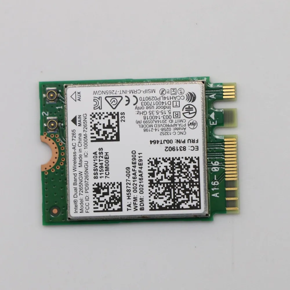 Lenovo ThinkPad T450 T550 Двухдиапазонная беспроводная карта 2 4G/5G AC 7265 7265NGW WiFi Bluetooth 4 0 802.11AC