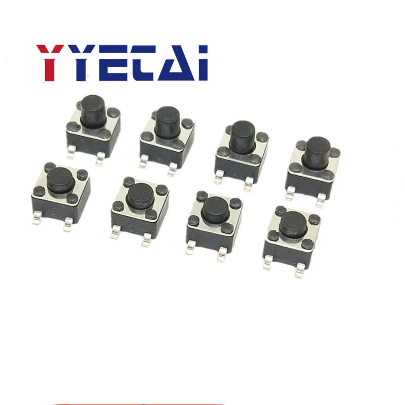 

Новинка 50 шт. SMD x 5/3.8/4.0/4.3/4.5/4.8/5/5.5/6/6. Тактильный кнопочный микро-переключатель 5/7/8/10 мм