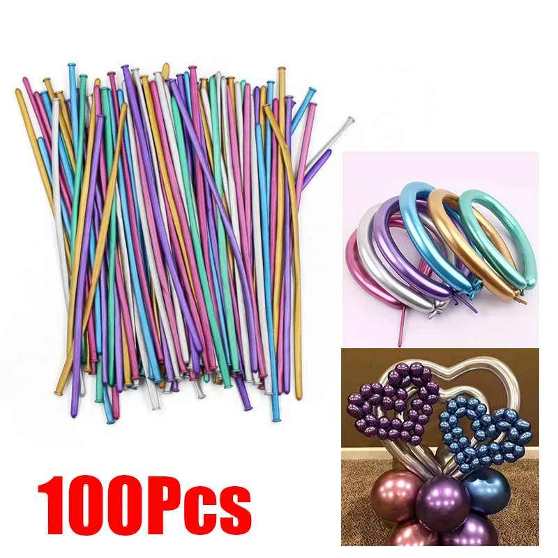 

100pcs Strip Balloons Wedding Special Event Birthday Party Decorations Hanging Stand Creative Display Balloon Accessories