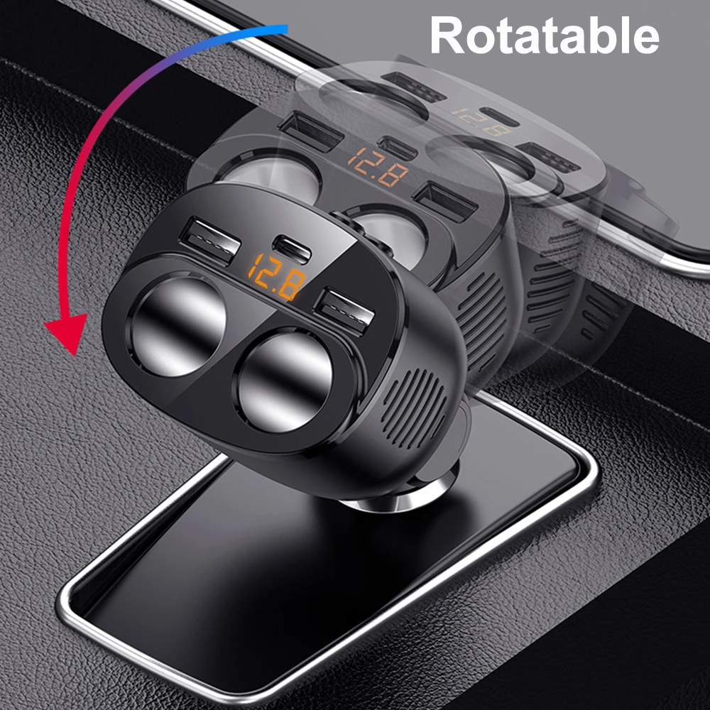 kdsafe car charger cigarette lighter rotatable pd18w qc3 0 2 4a usbfast charger splitter adapter socket for phone tablet dvr mp3 free global shipping
