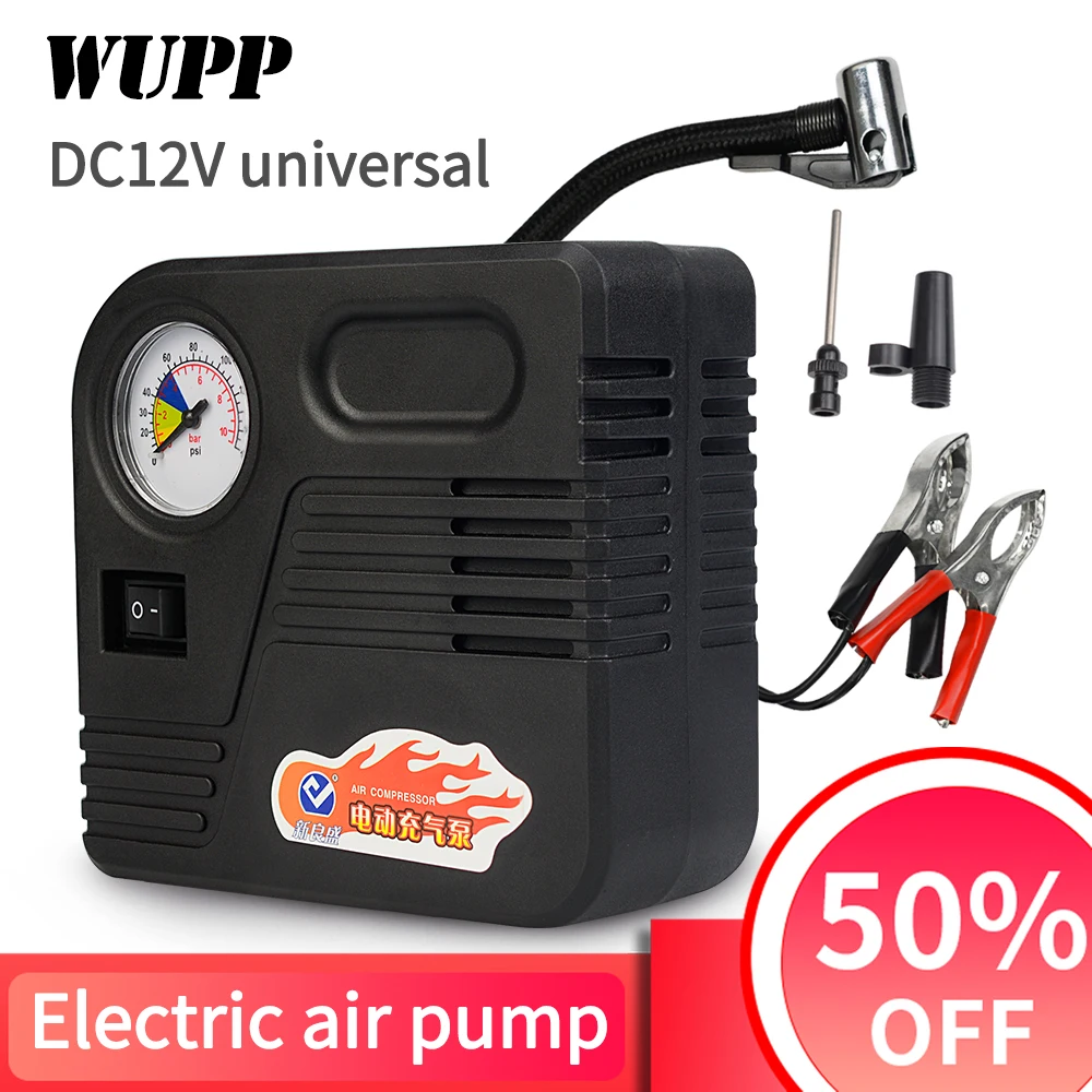 

Многофункциональный воздушный насос WUPP 12 В с клипсой подходит для автомобилей, велосипедов, мотоциклов, квадроциклов, шин