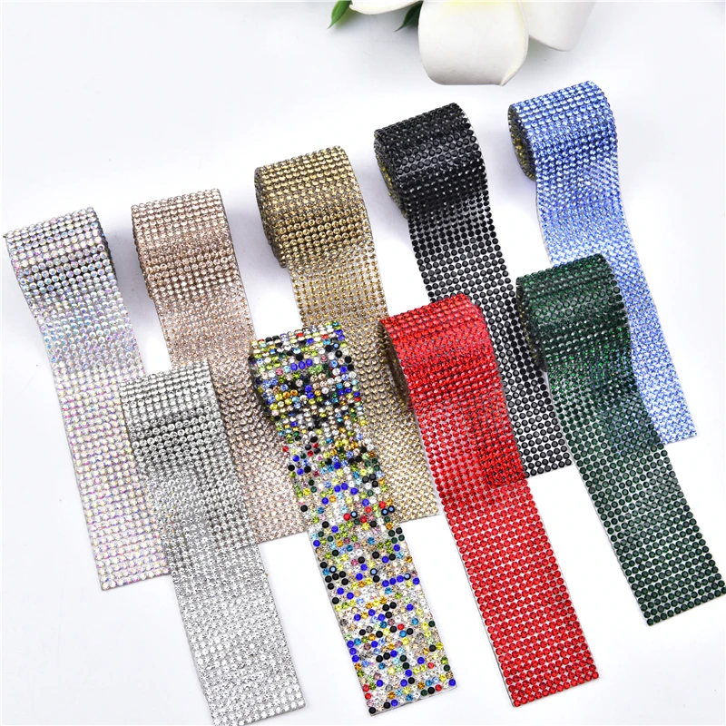 Diamond Crystal Belt Hot Melt Adhesive Adornment Diy Trim Strip Trousers Shoes Hair Accessories