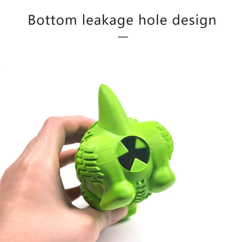 

Pet Rubber Resistant Bite Cleaning Leaks Grinding Stick Dog Toothbrush Green