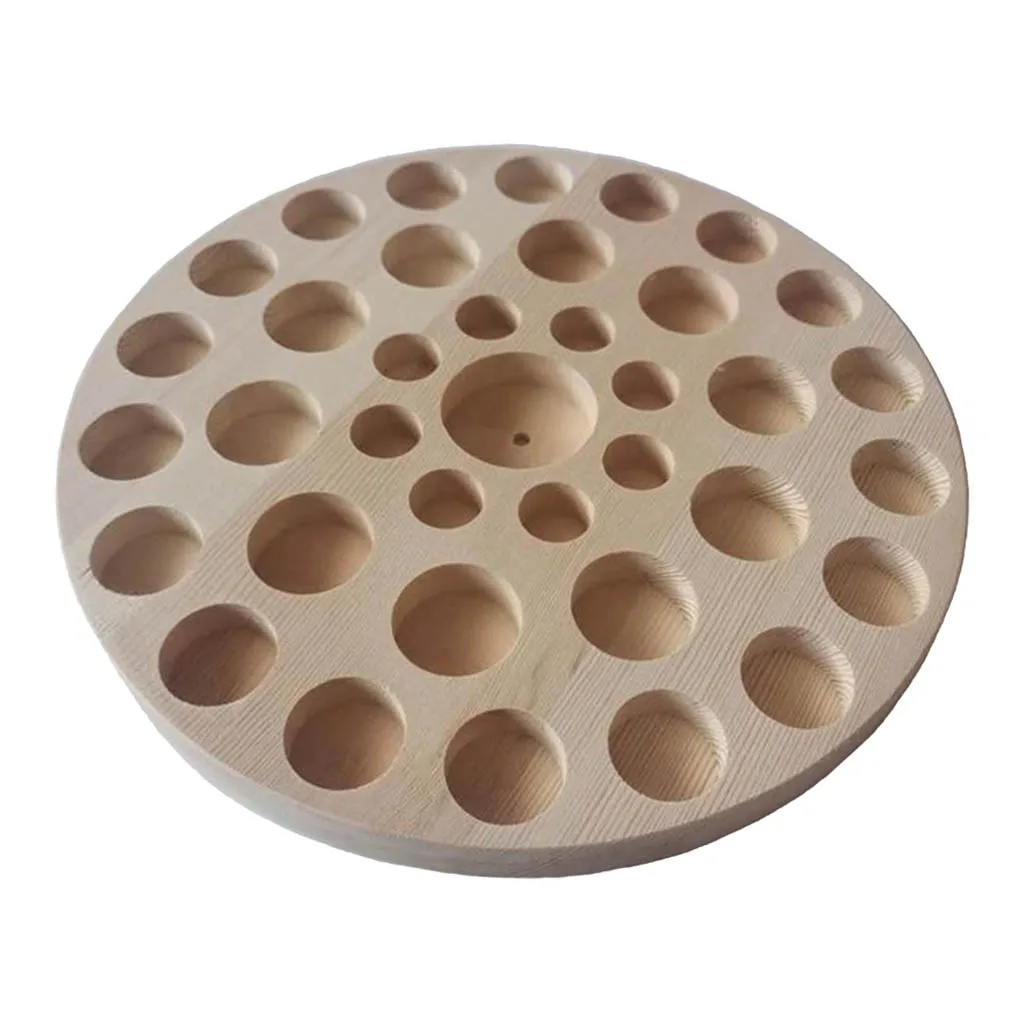 Деревянная стойка для эфирных масел органайзер 37 ячеек держатель-подставка