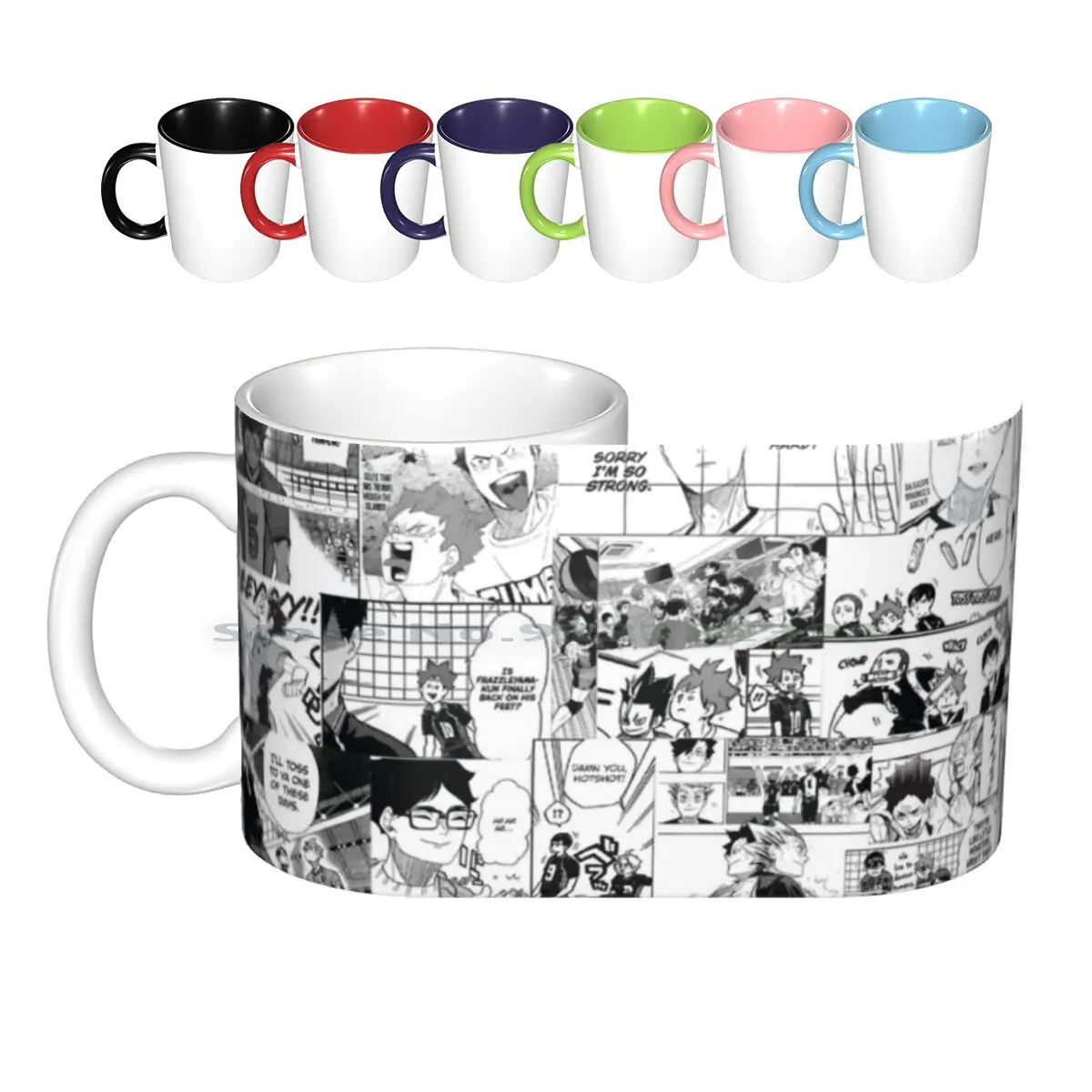 

Haikyuu Manga Collage Ceramic Mugs Coffee Cups Milk Tea Mug Haikyuu Haikyu Volleyball Anime Manga Weeb Creative Trending