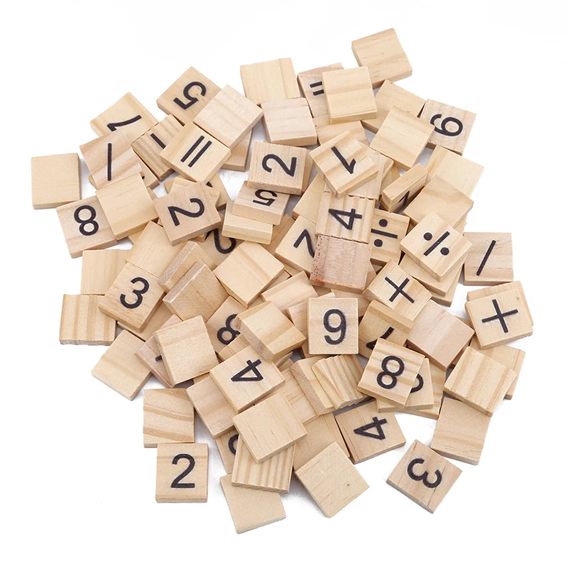 3D деревянные чипсы ручной работы Смешанные Буквы цифровой экологический