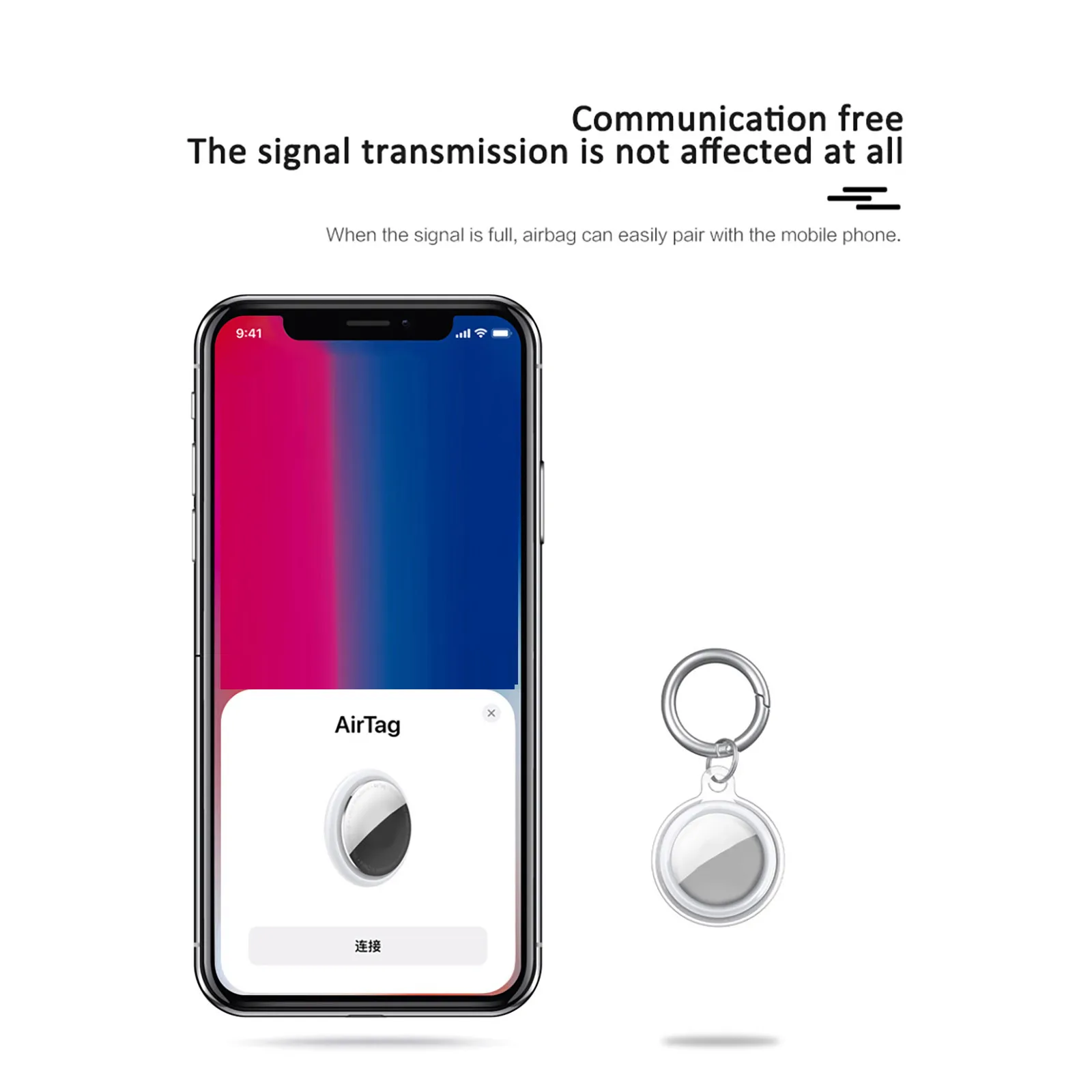 

Suitable For Airtags Locator Protective Soft Plastic Sleeve Metal Ring Buckle