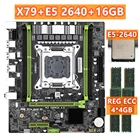 Комплект материнской платы X79 Lga 2011 Xeon E5 2640 процессор CPU DDR3 16 ГБ Sever память ECC REG комплект материнская плата LGA2011 комбо