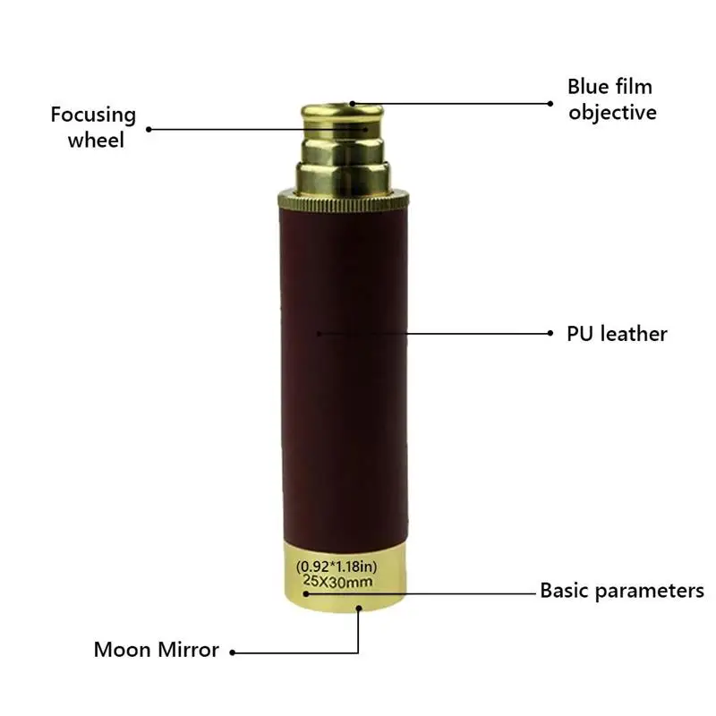 NEW Telescope Brass Pirate Monocular 25x30 Collapsible Vintage for View Watching Games Travel Hiking Hunting | Инструменты