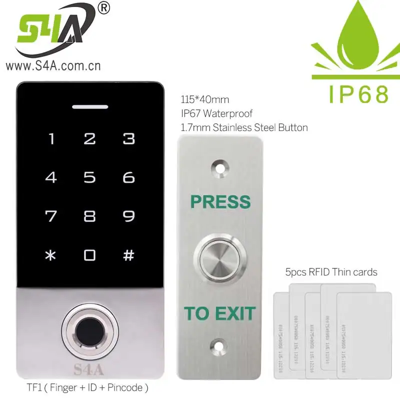 Сенсорная клавиатура TF1 с отпечатком пальца водонепроницаемость IP68 RFID