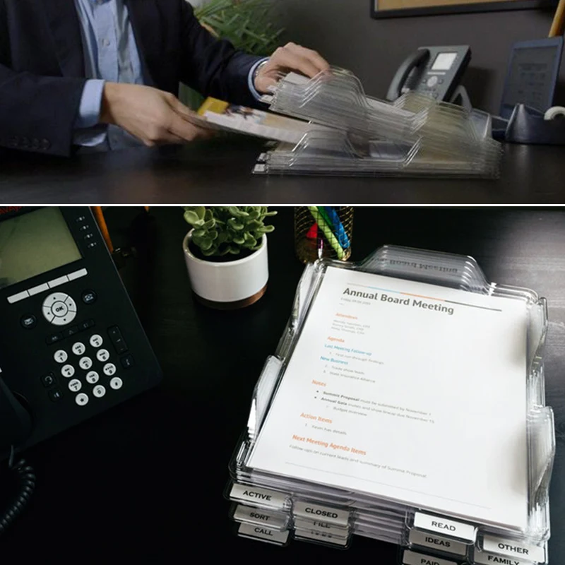 File Storage Box Document Rack Organizer Tray Stackable for Magazine Paper Office S888 | Канцтовары для офиса и дома