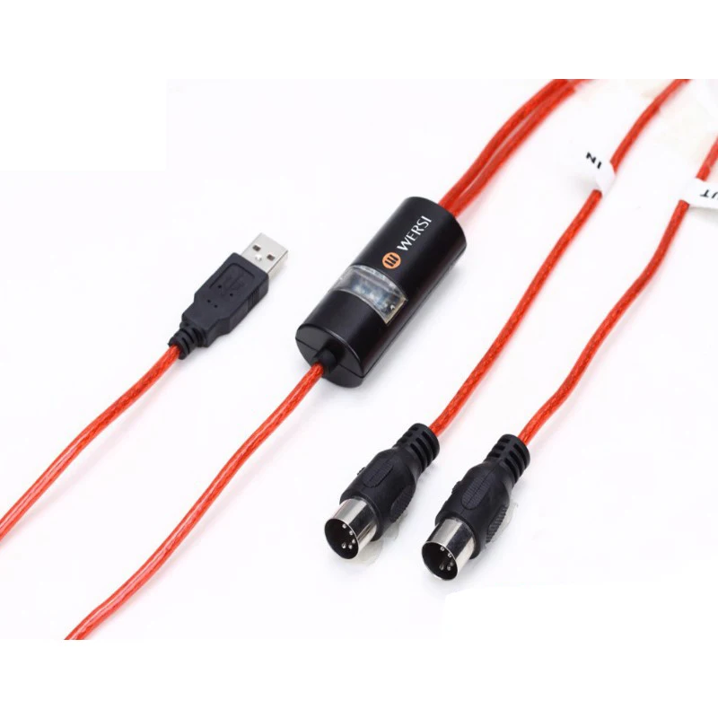 Переходник с USB на MIDI кабель профессиональный адаптер для ПК/ноутбука/Mac