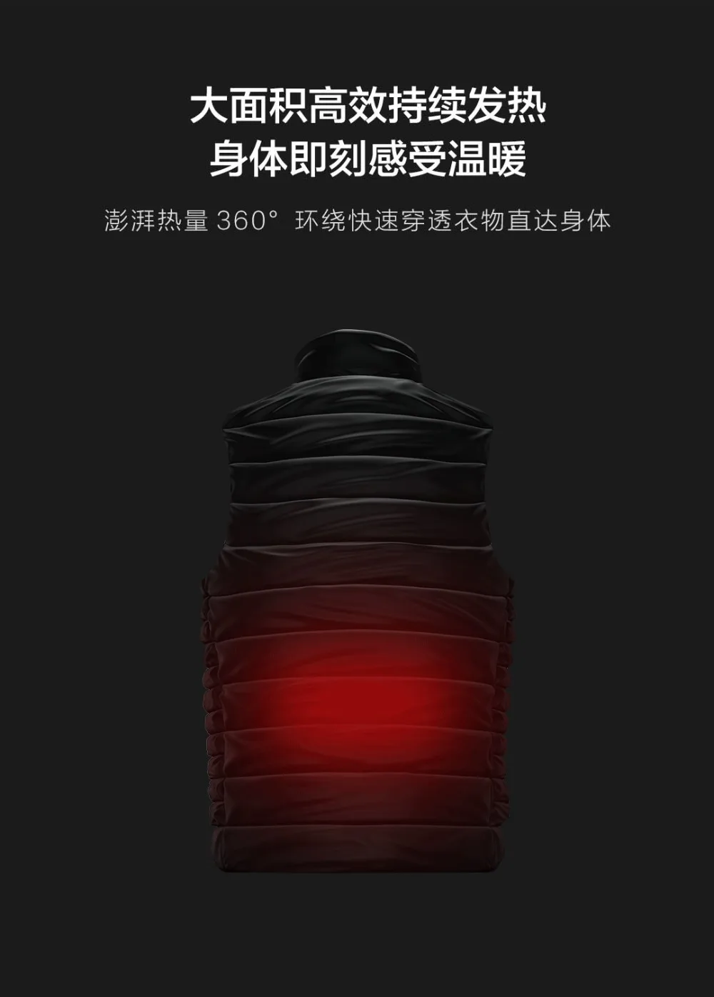 Xiaomi Cottonsmith Смарт Температура Контролируемая лихорадка 90% пуховик на гусином пуху, белая майка для мужчин и женщин, 4-скоростной Температура управления