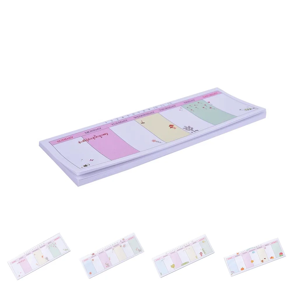 

40 Sheets Cute Weekly/Daily Planner Sticker Sticky Notes Memo Pad Schedule Check List School Stationery Gifts