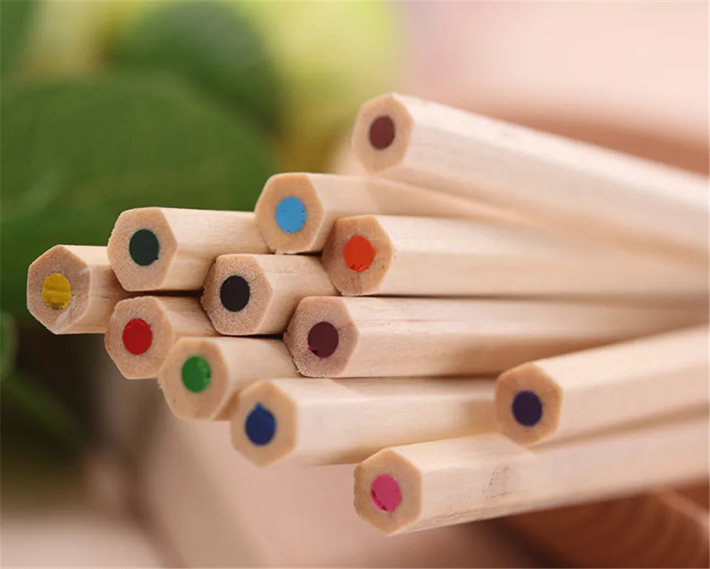 12 Color Small Pencil Painting Pen Lead Office Stationery Writing For Students New Wooden Colored Pencils | Канцтовары для офиса и