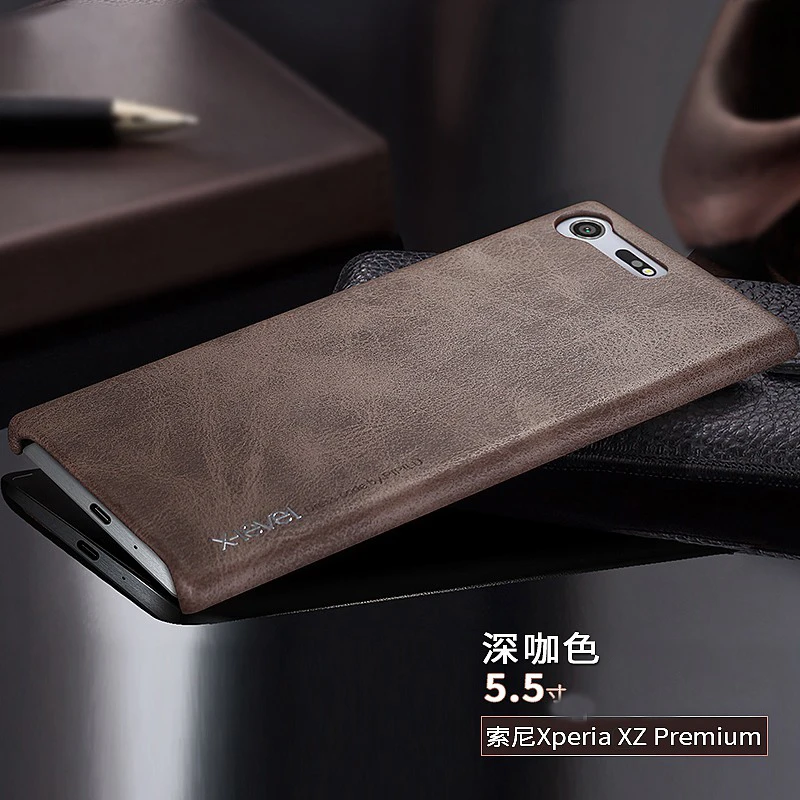 X-Level Роскошный Ретро Чехол из искусственной кожи для sony Xperia XZ Premium задняя крышка