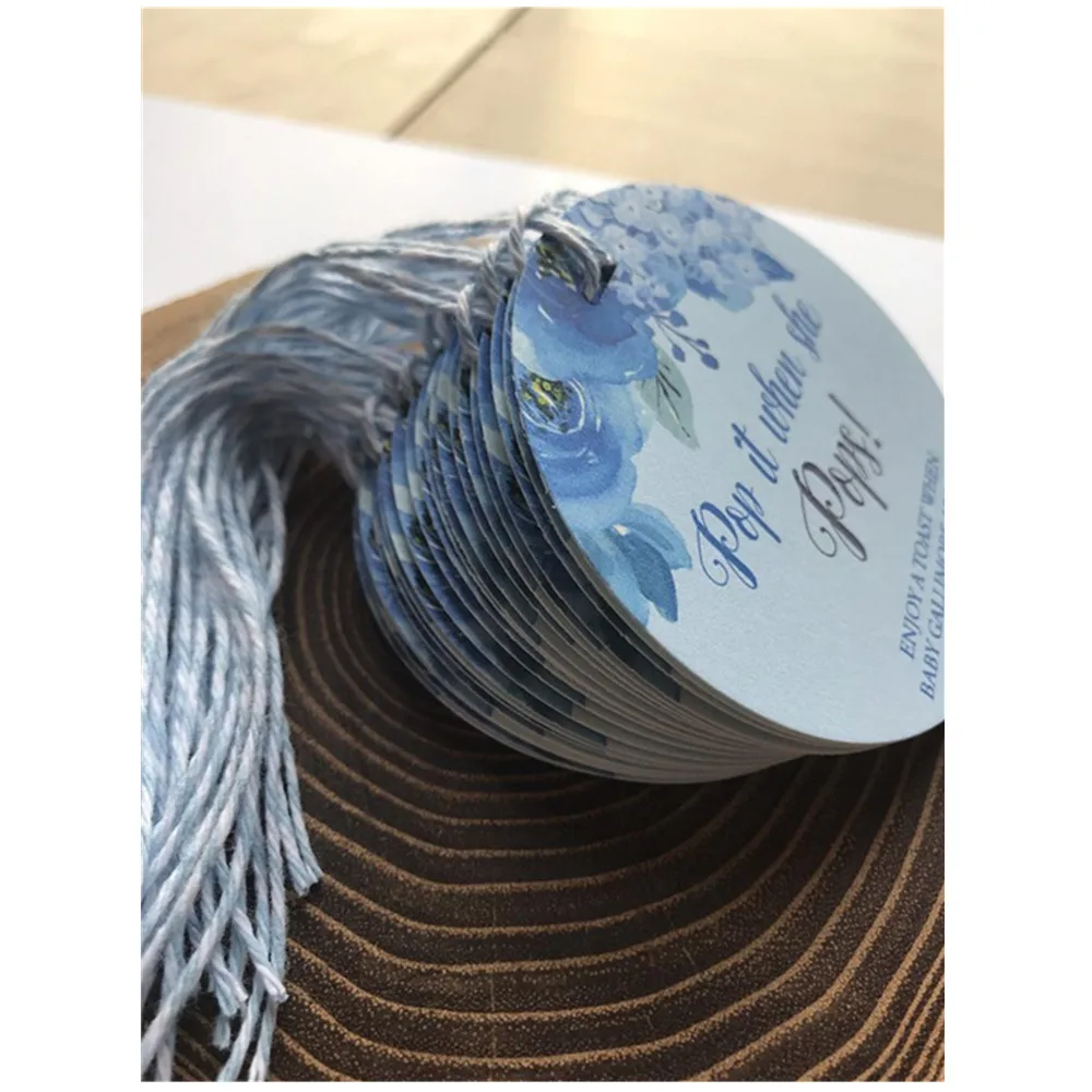 Пользовательские детские бигуди для душа синие цветочные персональный подарок