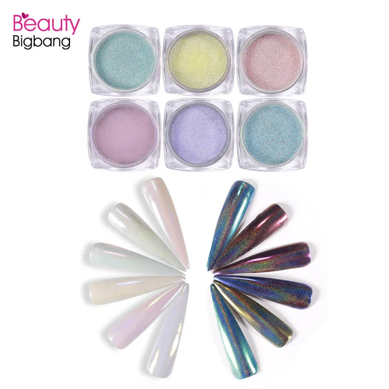 BeautyBigBang 0,2 г блеск для ногтей мерцающий жемчуг русалки пигмент Блестящий лазер оболочка Мерцающий Порошок маникюр Дизайн ногтей украшение
