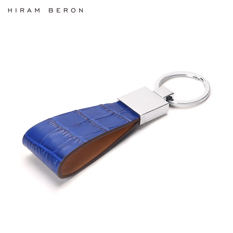 Hiram Beron синий кожаный держатель для ключей keying croco шаблон роскошный продукт подарок Прямая поставка
