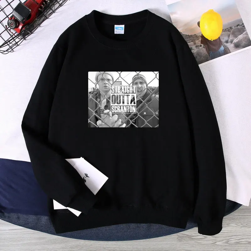 

Printing pullover mens The Office Dunder Mifflin Dwight Tv Show Scranton street hip Hop Harajuku sweatshirt men casual tops coat