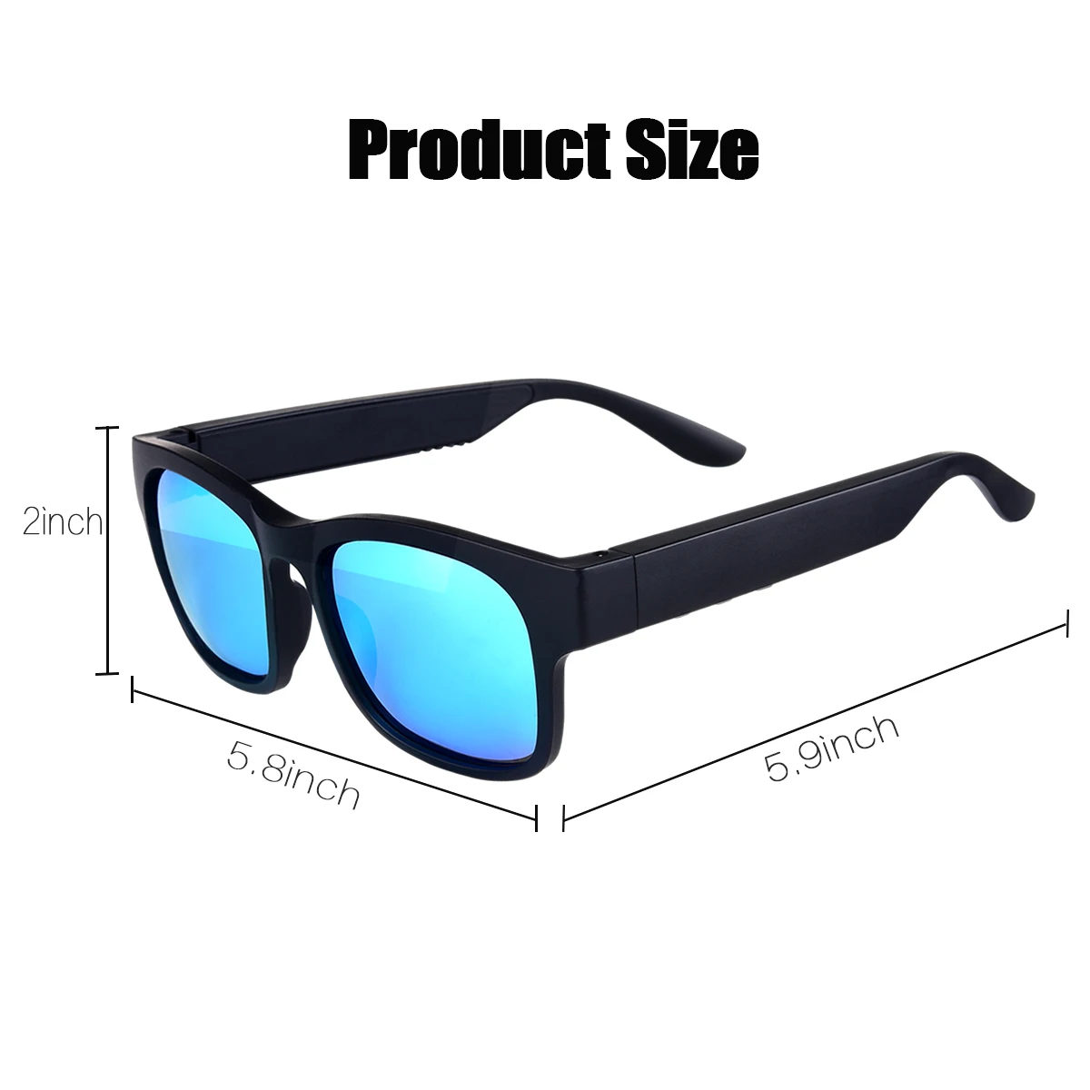 spesifikasi AOHOGOD Kacamata Hitam Bluetooth Audio Pintar Luar Ruangan UV400 Headset Musik Terpolarisasi Speaker Kacamata Hitam...
