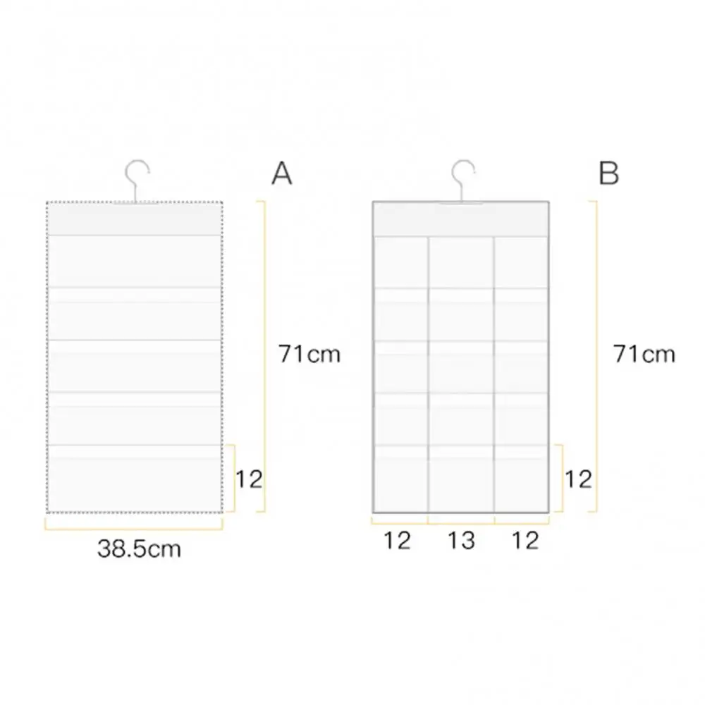 

15 Pockets Double-sided Waterproof Moistureproof Underwear Hanging Storage Bag