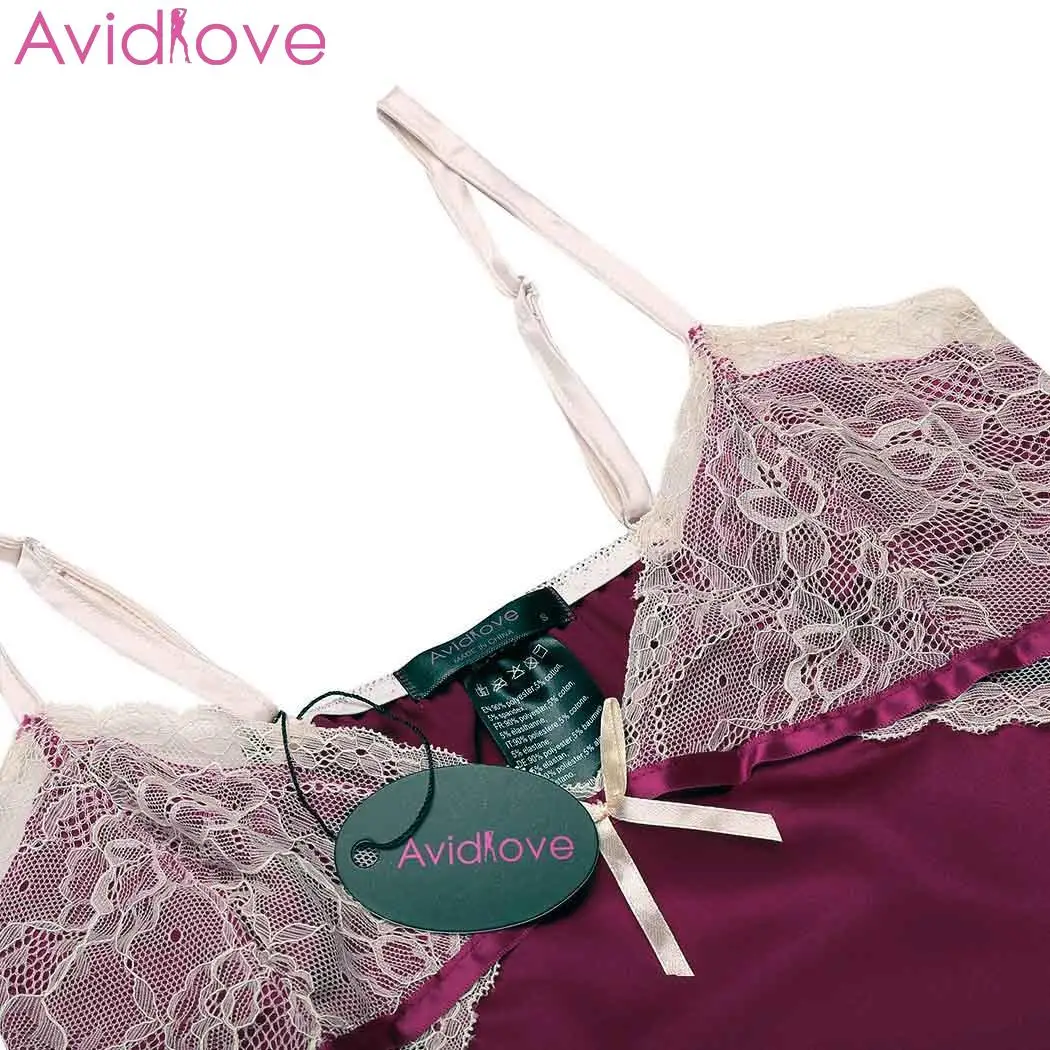 Avidlove/сексуальное нижнее белье пижамный комплект с бантом и цветочным кружевом